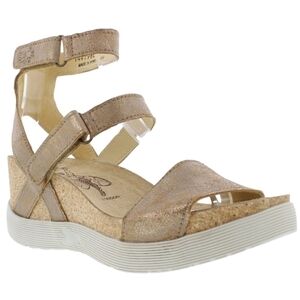 Fly London Women Wink Ankle Leather Strap Wedge Sandals shoes sz 39 US8-8.5